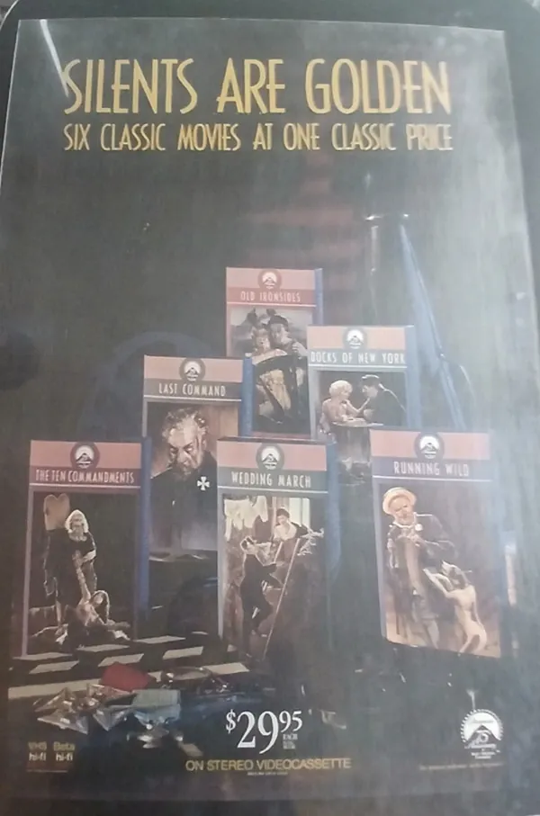 Actual Silents Are Golden — home-video promotional poster front photograph