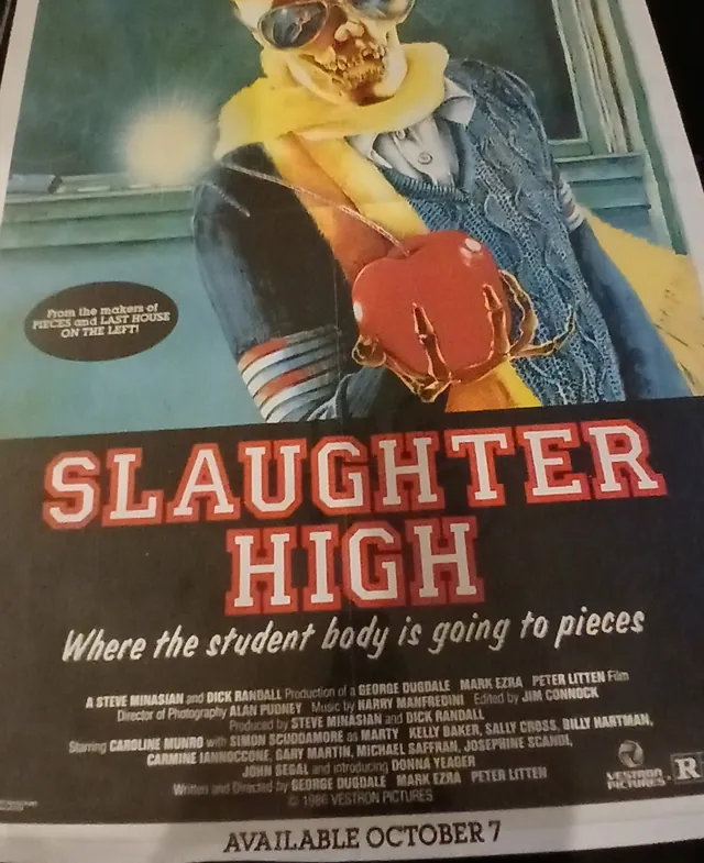 Actual Slaughter High — home-video promotional poster front photograph