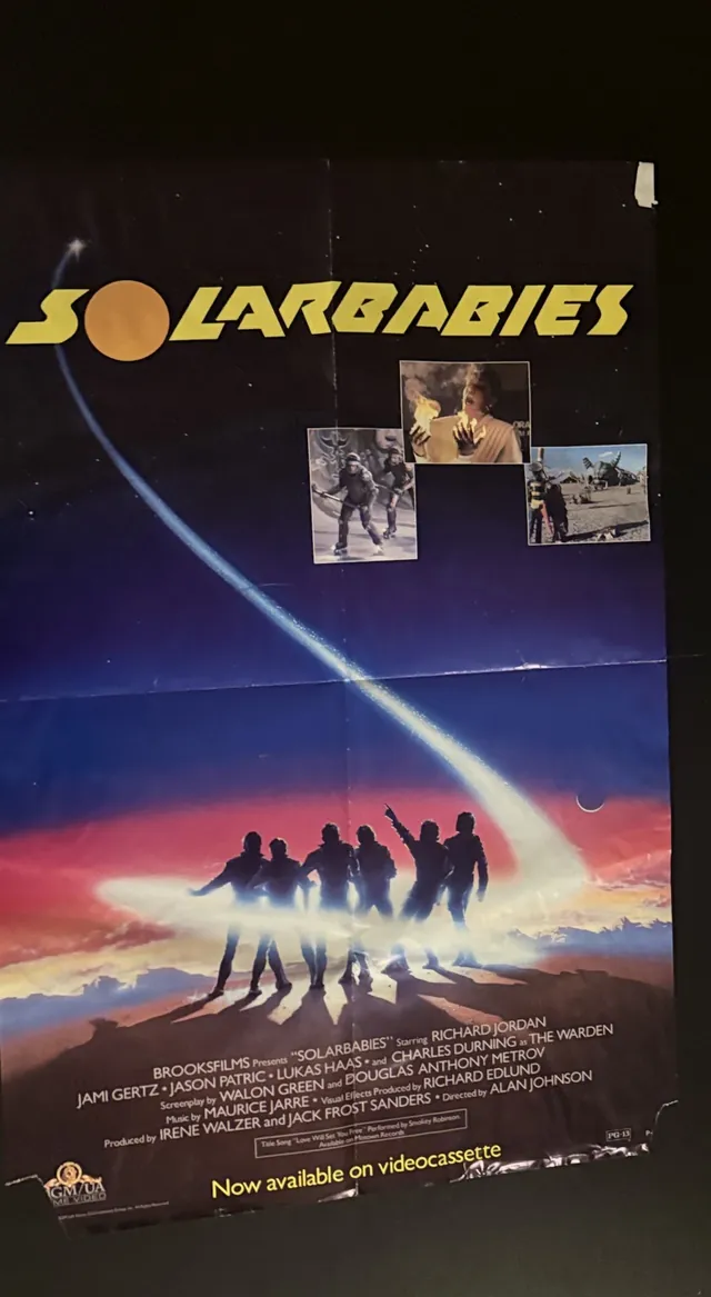 Actual Solarbabies - MGM/UA Home Video promotional poster front photograph
