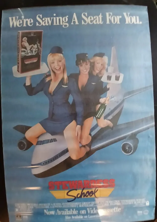 Actual Stewardess School — home-video promotional poster front photograph