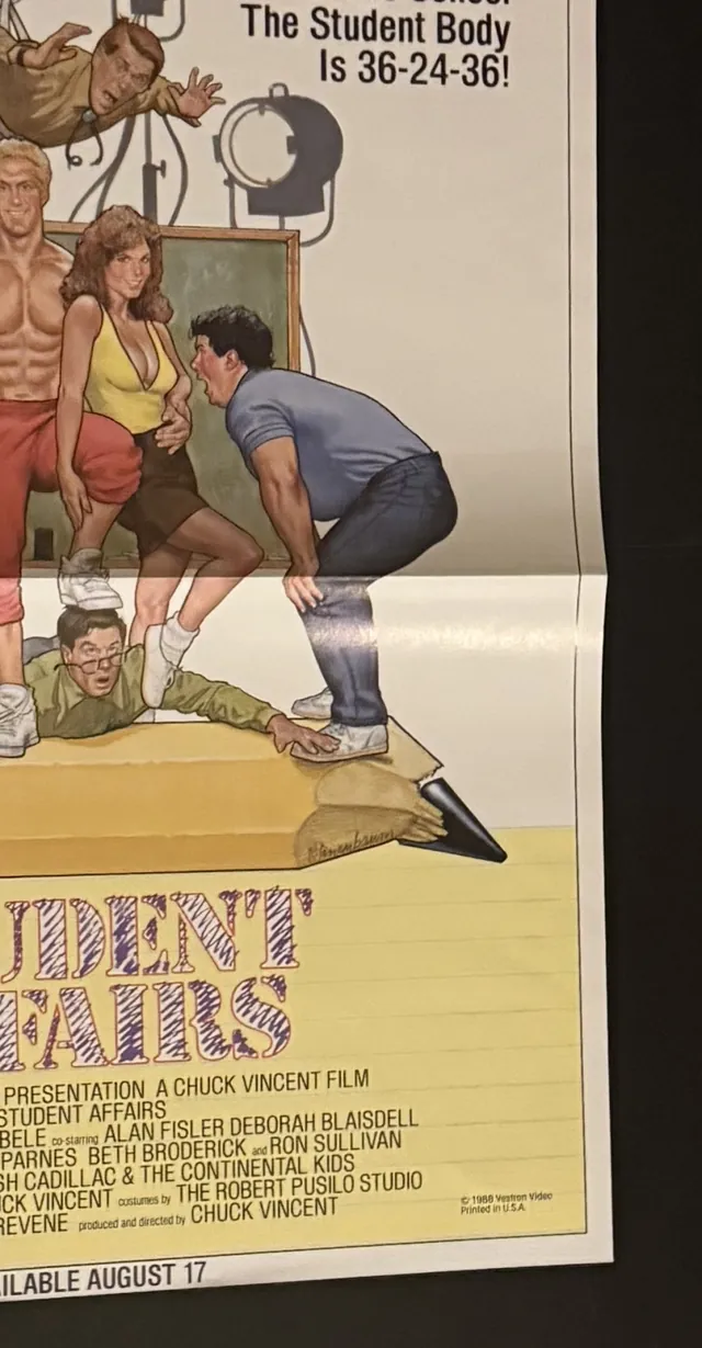 Actual Student Affairs - Vestron Video promotional poster front photograph