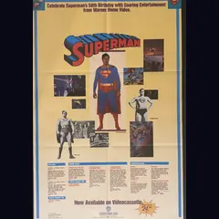 Actual Superman 50th Birthday - Warner Home Video promotional poster detail image 1