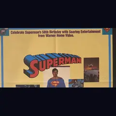 Actual Superman 50th Birthday - Warner Home Video promotional poster detail image 2
