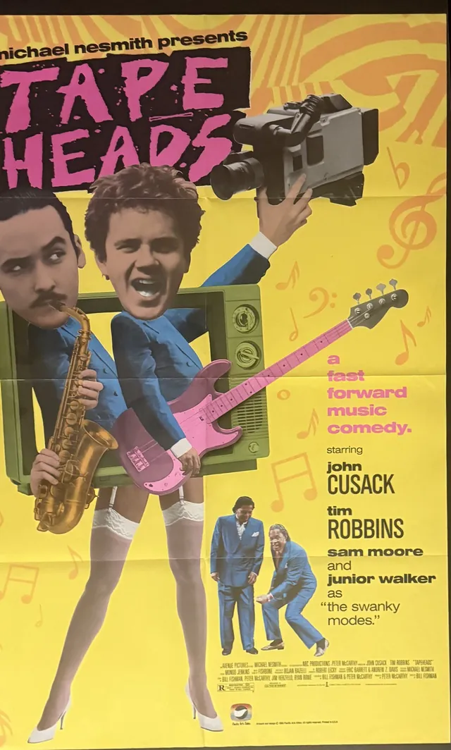 Actual Tapeheads - Michael Nesmith theatrical promotional poster front photograph