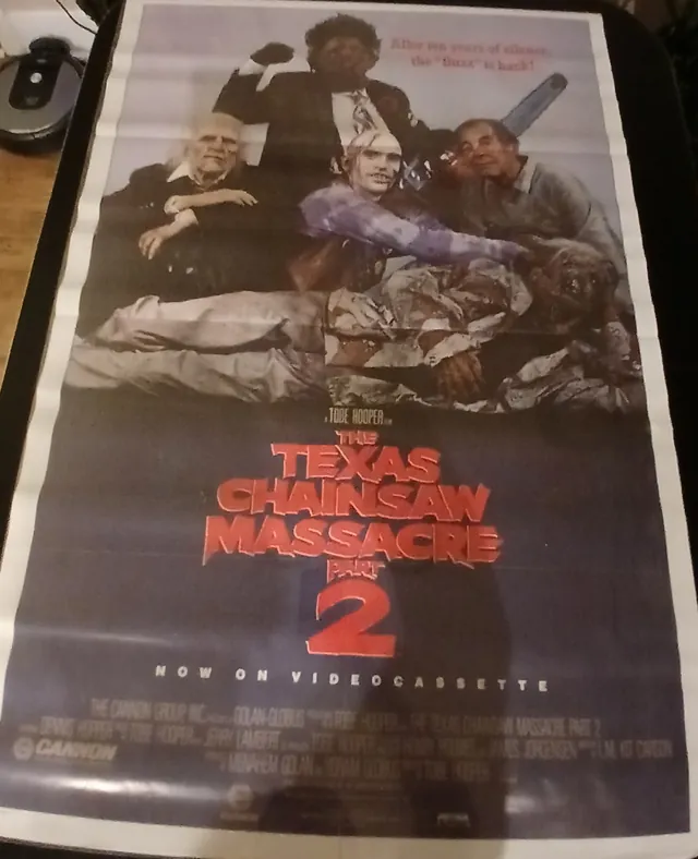 Actual The Texas Chainsaw Massacre 2 — home-video promotional poster front photograph