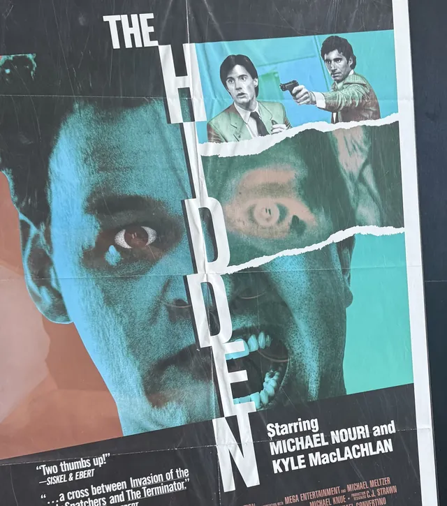 Actual The Hidden - video-store promotional poster front photograph