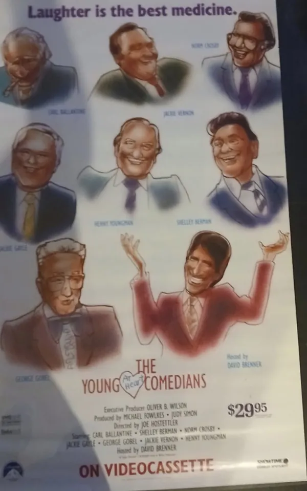 Actual The Young Comedians — home-video promotional poster front photograph