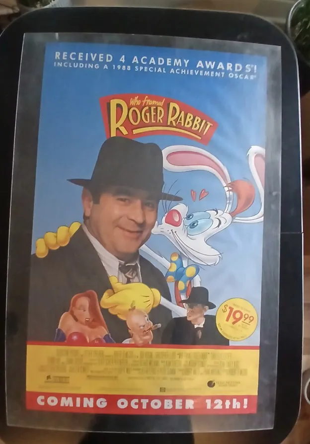 Actual Who Framed Roger Rabbit — home-video promotional poster front photograph