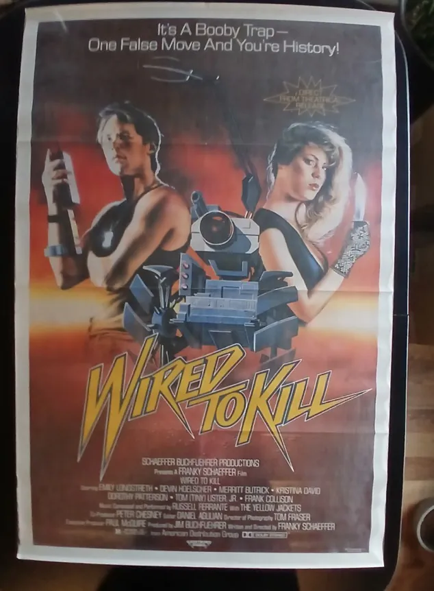 Actual Wired to Kill — home-video promotional poster front photograph