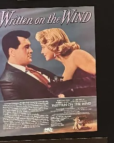 Actual Written on the Wind — MCA Home Video promotional sheet front photograph